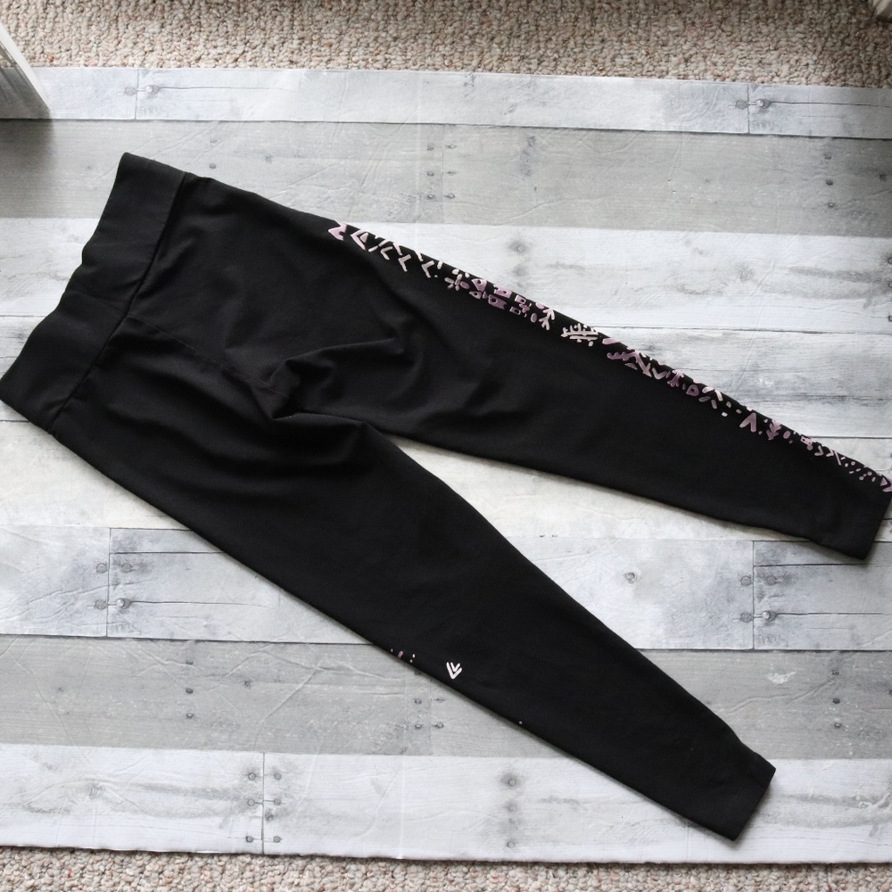 ASOS BLACK PRINTED LEGGINGS - SIZE 2 - Picture 3 of 8